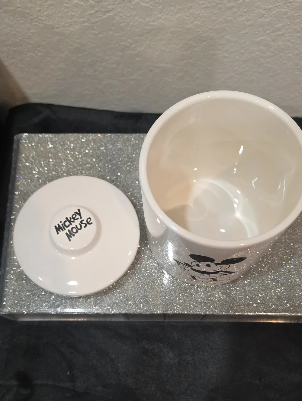 Disney Mickey Mouse Ceramic Canister w/ Lid